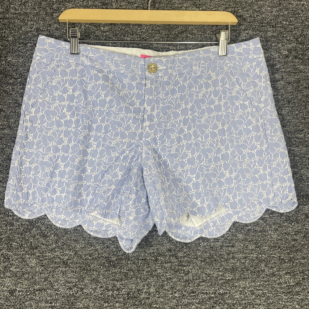 Lilly Pulitzer Blue and White Women Shorts